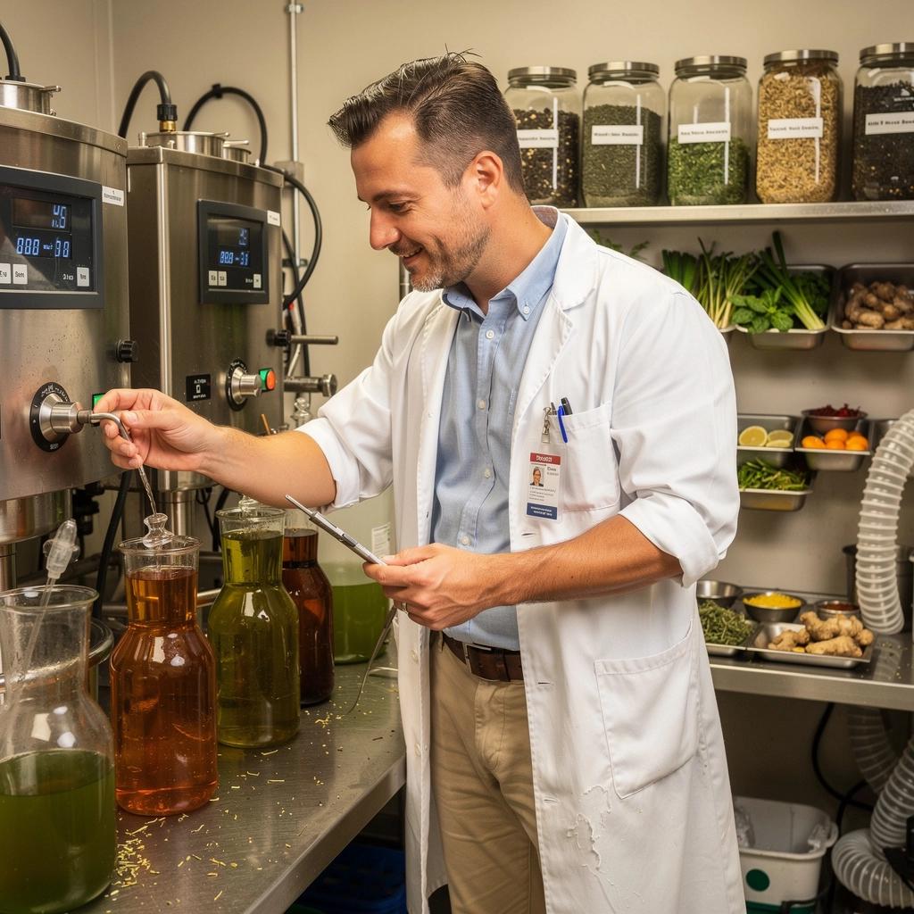 Zeleni čaj poslužen s limunom i medom na elegantnoj bijeloj podlozi.